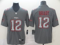 Nike Patriots #12 Tom Brady Gray Static Vapor Untouchable Limited Men Jersey