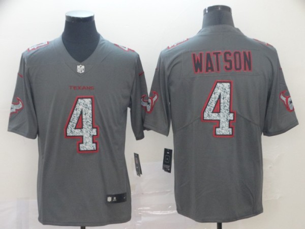 Nike Texans #4 Deshaun Watson Gray Static Vapor Untouchable Limited Men Jersey