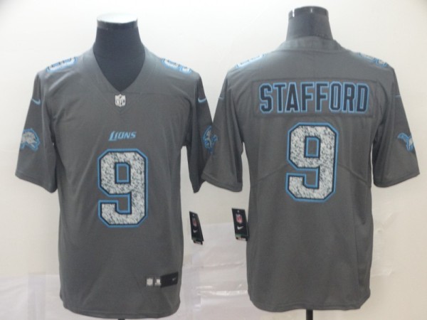 Nike Lions #9 Matthew Stafford Gray Static Vapor Untouchable Limited Men Jersey