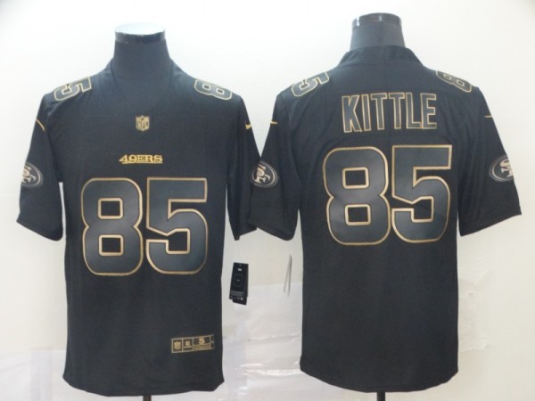 Nike 49ers #85 George Kittle Black Gold Vapor Untouchable Limited Jersey