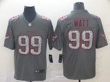 Nike Texans #99 J.J. Watt Gray Static Vapor Untouchable Limited Men Jersey