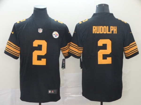 NFL Steelers #2 Mason Rudolph Black Color Rush Limited Men Jersey