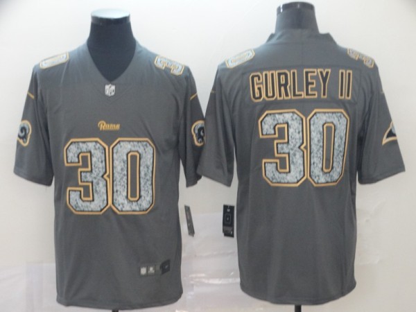 Nike Rams #30 Todd Gurley II Gray Static Vapor Untouchable Limited Men Jersey