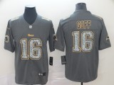 Nike Rams #16 Jared Goff Gray Static Vapor Untouchable Limited Men Jersey