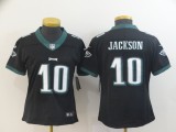 Women Philadelphia Eagles #10 Jackson Black Vapor Untouchable Limited Player Jersey