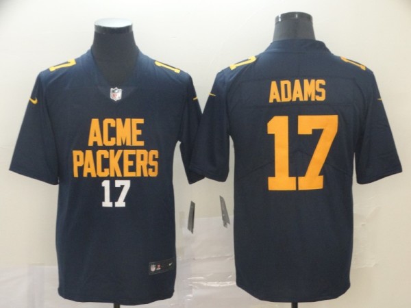 NFL Packers #17 Davante Adams City Edition Navy Jersey