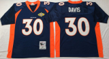 Denver Broncos #30 Terrell Davis Blue Throwback Jersey