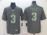 Nike Seahawks #3 Russell Wilson Gray Static Vapor Untouchable Limited Men Jersey