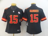 Women Nike Kansas City Chiefs #15 Mahomes II Black Vapor Untouchable Color Rush Limited Jersey