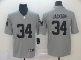 Nike Raiders #34 Bo Jackson Grey Inverted Legend Men Jersey