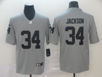 Nike Raiders #34 Bo Jackson Grey Inverted Legend Men Jersey