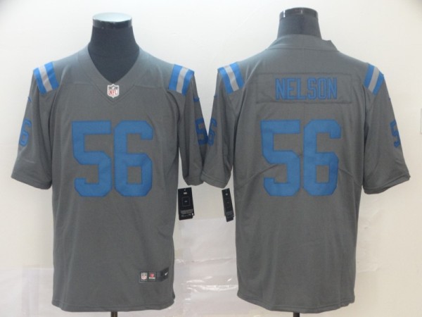 Nike Colts #56 Quenton Nelson Gray Inverted Legend Limited Men Jersey