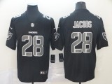 Nike Oakland Raiders #28 Josh Jacobs Fashion Impact Black Color Rush Limited Jersey