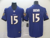 Nike Ravens #15 Marquise Brown Purple  Vapor Untouchable Limited Men Jersey