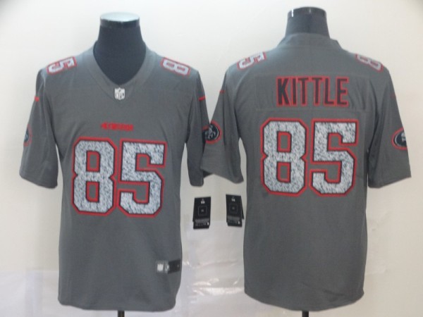 Nike 49ers #85 George Kittle Gray Static Vapor Untouchable Limited Men Jersey