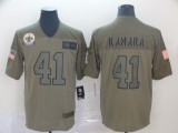 Nike Saints #41 Alvin Kamara 2019 Olive Salute To Service Limited Men Jersey