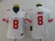 Women Nike New York Giants #8 Jones White Vapor Untouchable Limited Jersey