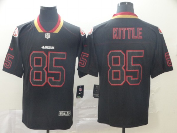 NFL 2018 San Francisco 49ers #85 George Kittle Lights Out Black Color Rush Limited Jersey