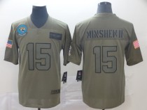 Nike Jacksonville Jaguars #15 Gardner Minshew II 2019 Olive Salute To Service Limited Men Jersey