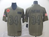 Nike Bears #34 Walter Payton 2019 Olive Salute To Service Limited Men Jersey