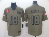 Nike Atlanta Falcons #18 Ridley 2019 Olive Salute To Service Limited Men Jersey