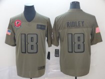 Nike Atlanta Falcons #18 Ridley 2019 Olive Salute To Service Limited Men Jersey