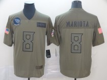 Nike Titans #8 Marcus Mariota 2019 Olive Salute To Service Limited Men Jersey