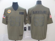 Nike Packers #69 David Bakhtiari 2019 Olive Salute To Service Limited Men Jersey