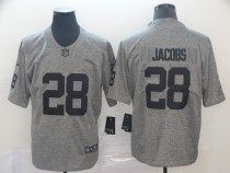 Nike Oakland Raiders #28 Josh Jacobs Grey Gridiron Limited Men Jersey