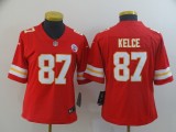 Women Kansas City Chiefs #87 Kelce Red Vapor Untouchable Limited Jersey