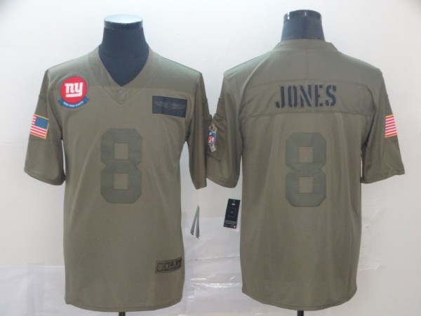 Men's New York Giants #8 Daniel Jones 2019 Camo Salute To Service Limited Jersey