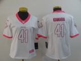 Women NFL New Orleans Saints #41 Kamara White Pink Color Rush Jersey