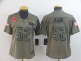 Women Nike Bears #52 Khalil Mack 2019 Olive Salute To Service Limited Jersey