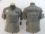 Women Nike Cowboys #55 Leighton Vander Esch 2019 Olive Salute To Service Limited Jersey