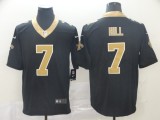 Nike New Orleans Saints #7 Hill  NFL Vapor Untouchable Black Limited Jerseys