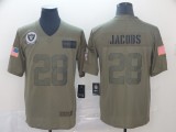 Nike Raiders #28 Josh Jacobs Olive 2019 Salute To Service Limited Men Jersey