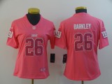 Women's New York Giants #26 Barkley Pink Vapor Untouchable Limited Jersey