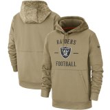 Nike Oakland Raiders Khaki 2019 Salute to Service Therma Pullover Hoodie