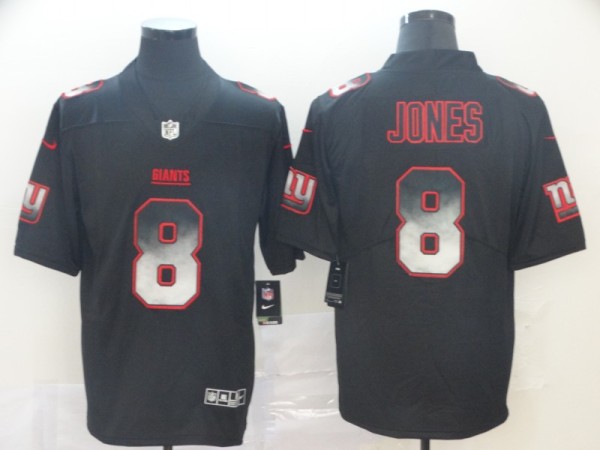 New York Giants #8 Daniel Jones Black 2019 Smoke Fashion Limited Men Jersey