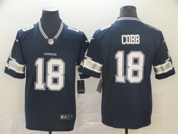 Nike NFL Dallas Cowboys #18 Cobb Blue Vapor Untouchable Limited Jersey