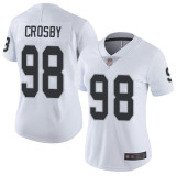 Women Nike Oakland Raiders #98 Maxx Crosby White Vapor Untouchable Limtied Jersey