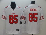 Men's San Francisco 49ers #85 George Kittle White 2019 Team Logo Cool Edition Stitched Jersey