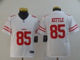 Youth San Francisco 49ers #85 George Kittle White Vapor Untouchable Limited Jersey