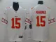 Men's Kansas City Chiefs #15 Patrick Mahomes White 2019 Team Logo Cool Edition Stitched Jersey 