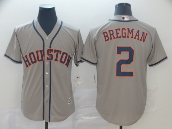 MLB Houston Astros #2 Bregman Grey Game Mens Jersey