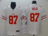 Men's Kansas City Chiefs #87 Travis Kelce White 2019 Team Logo Cool Edition Stitched Jersey