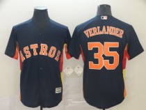 MLB Houston Astros #35 Verlander Blue Game Mens Jersey