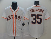 MLB Houston Astros #35 Verlander White Game Jersey