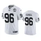 Men's Oakland Raiders #96 Clelin Ferrell White100th Season With 60 Patch Vapor Limited 
