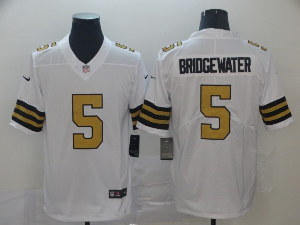 Nike Saints #5 Teddy Bridgewater White Color Rush Limited Men Jersey